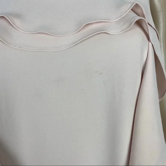 BCBGMAXAZRIA PINK ASYMMETRICAL RUFFLE MINI DRESS - Picture 5 of 11